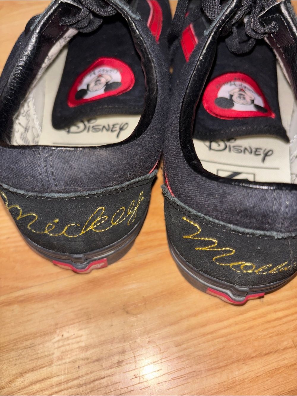 Disney Black and Red Mickey Mouse Kids Sneakers